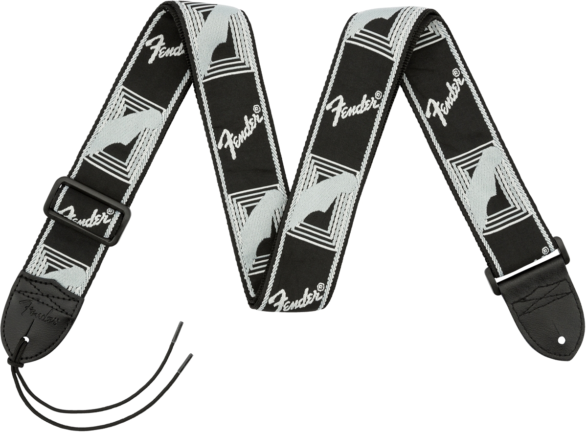 FENDER LEGACY MONOGRAM STRAP, BLACK/YELLOW/BROWN - Willcutt Guitars